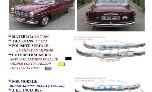Buy Borgward Isabella Bumper in Fua'amotu in Tongatapu Buy Borgward Isabella Bumper in Fua'amotu in Tongatapu