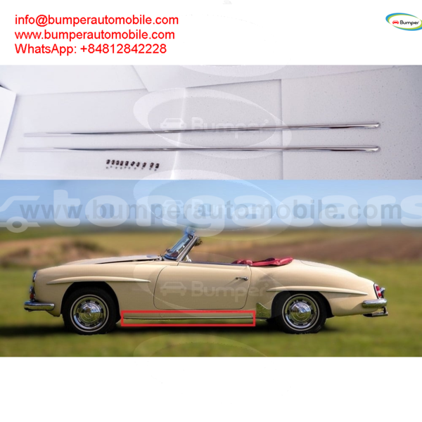 Big with watermark mercedes 190sl roadster sill trims 5